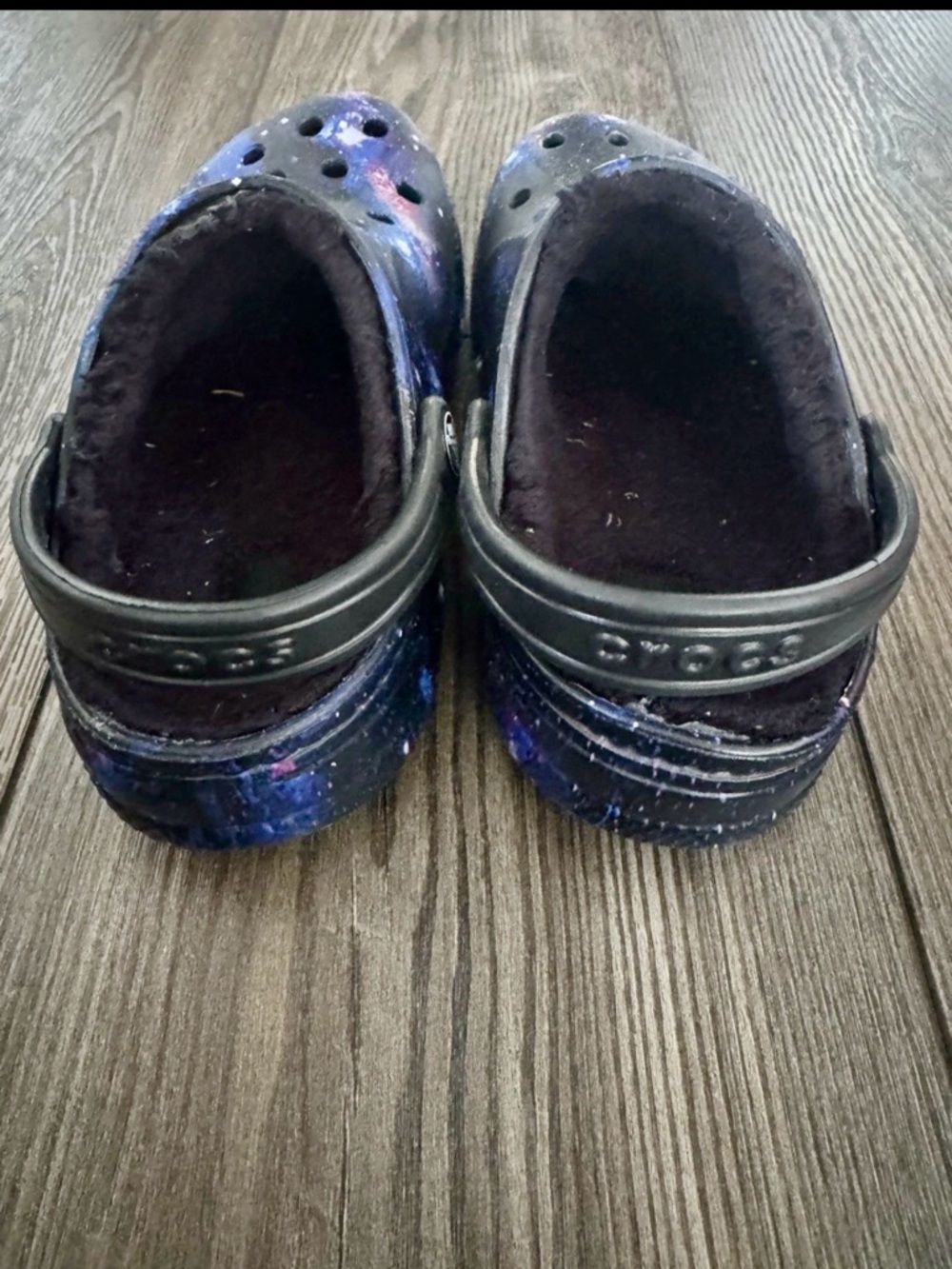 CROCS Kids Galaxy Print Clogs - Black, Blue, Purple - Picture 5 of 6